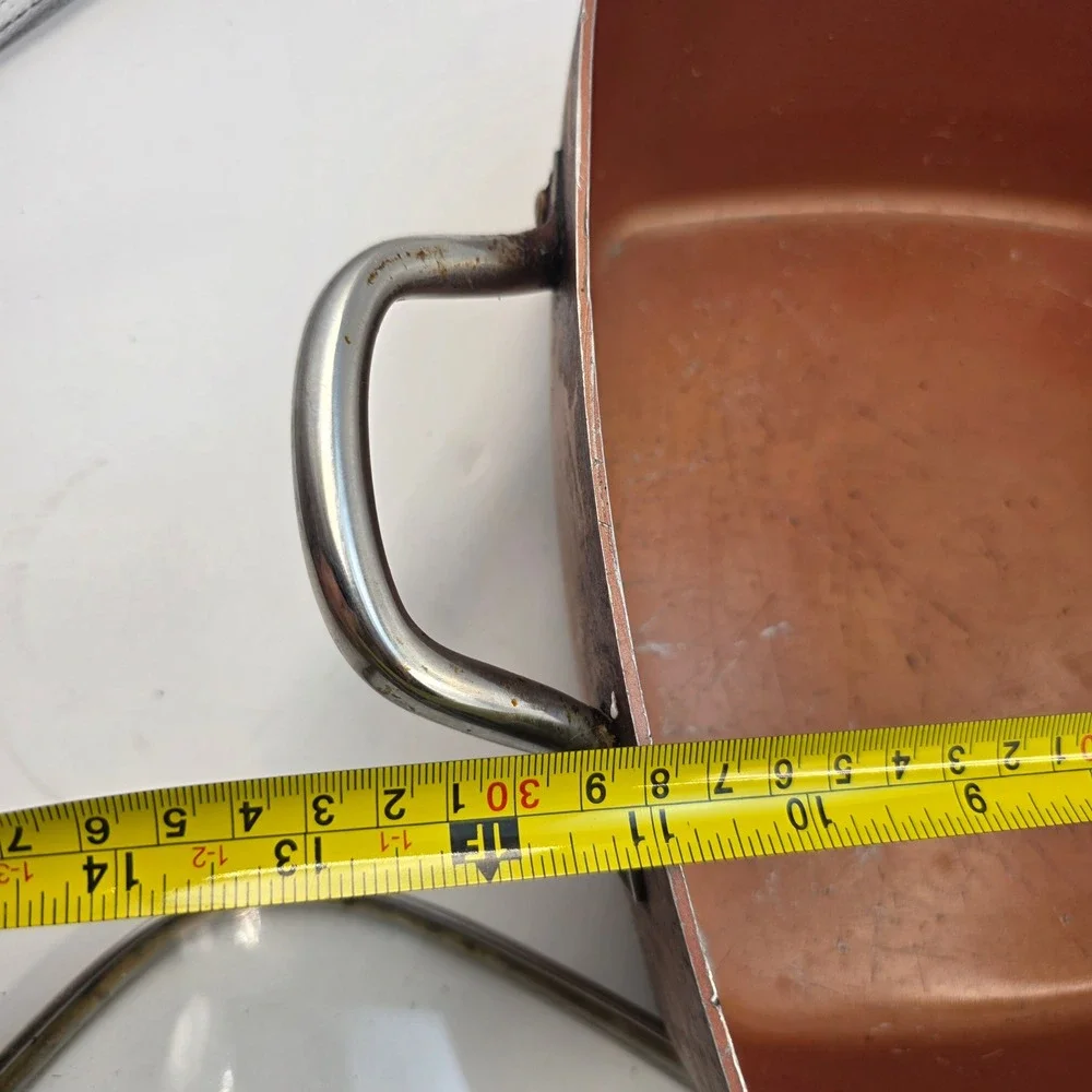 Copper Chef Square Deep Sauté Pan Glass Lid 11 Inch Non-Stick Induction Base L3